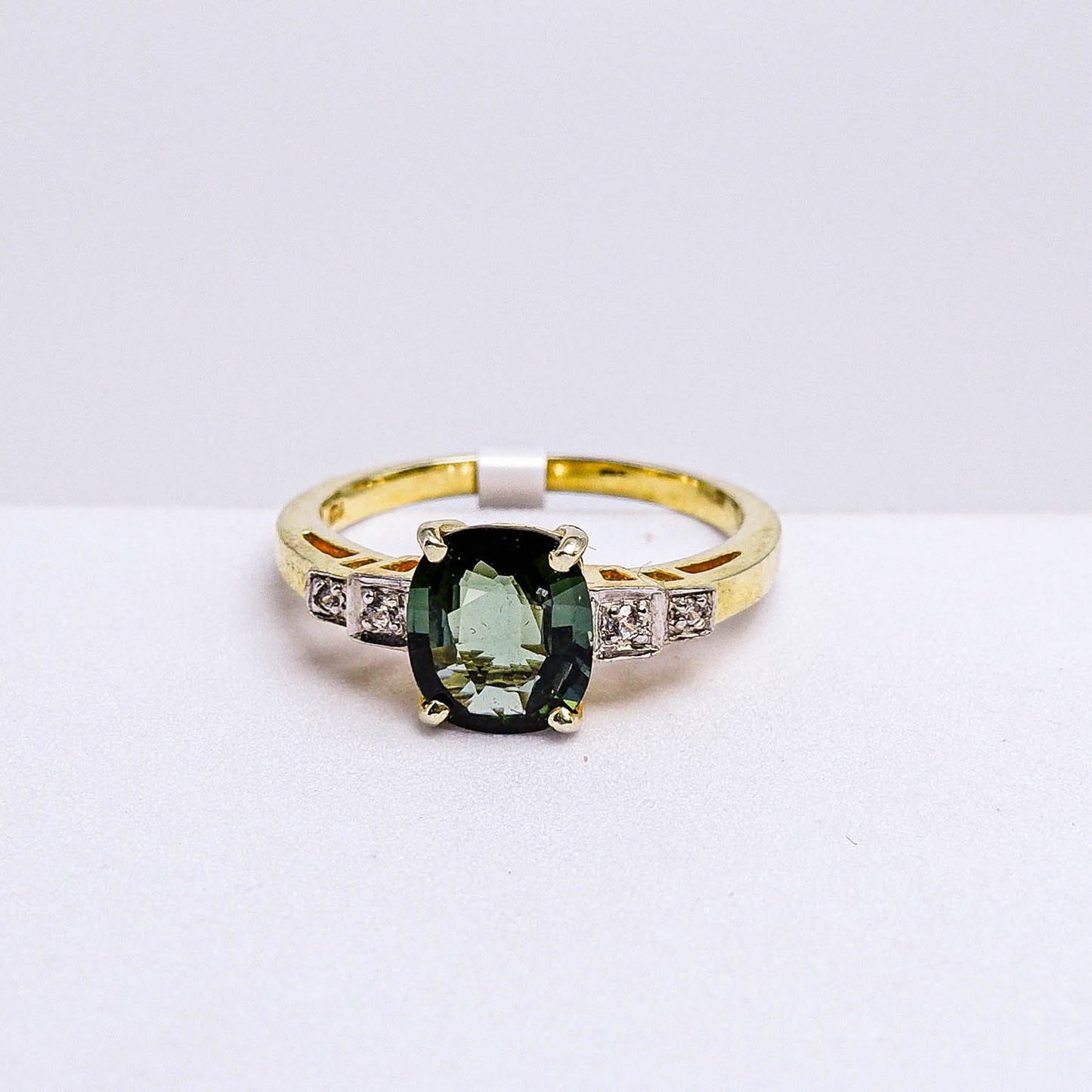 แหวนเงินแท้ 925 ฝังพลอย ทัวร์มาลีน (Tourmaline) + เซอร์คอน (Zircon)