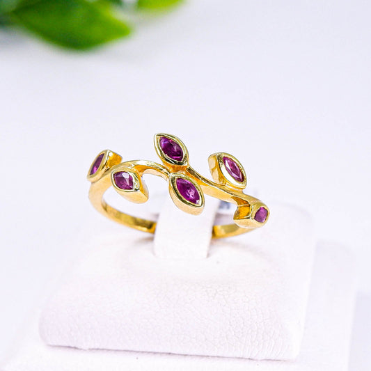 แหวนเงินแท้ 925 ฝังพลอย ทับทิมไทย (Siam Ruby)