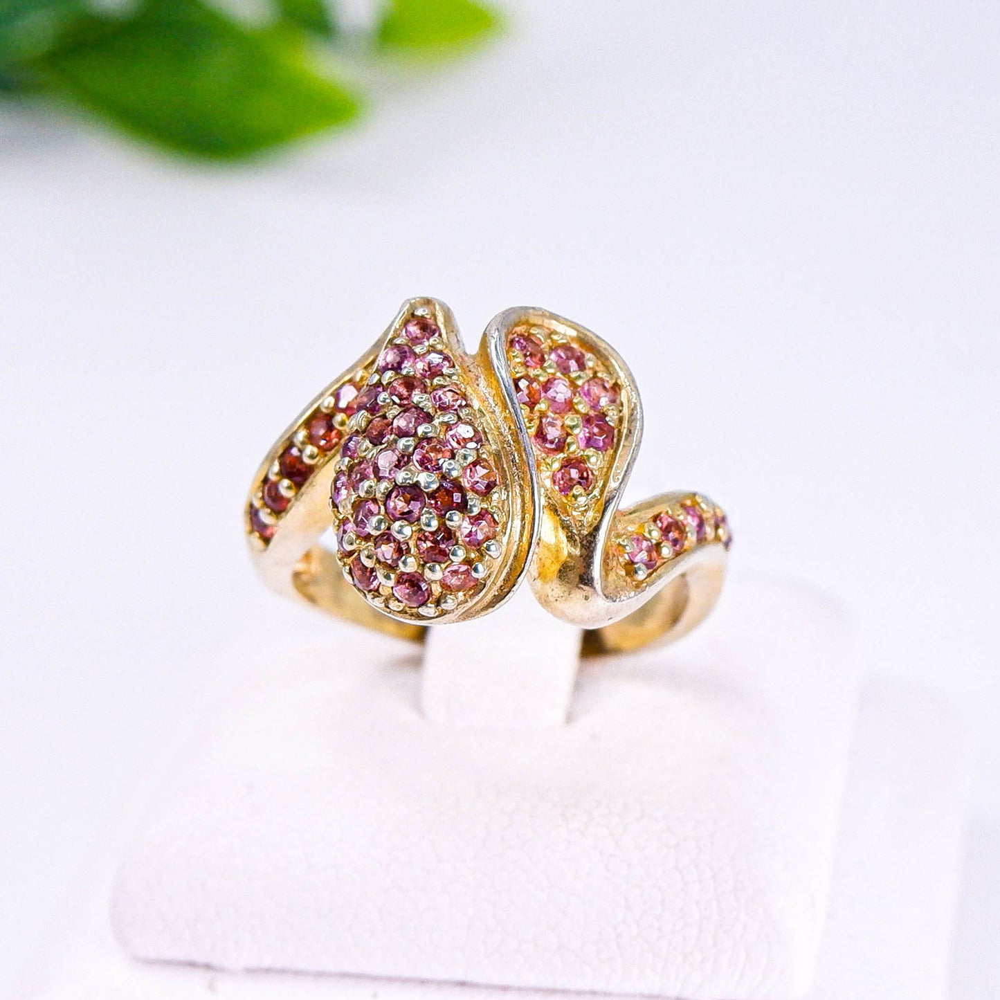 แหวนเงินแท้ 925 ฝังพลอย โกเมนศรีลังกา (Garnet)
