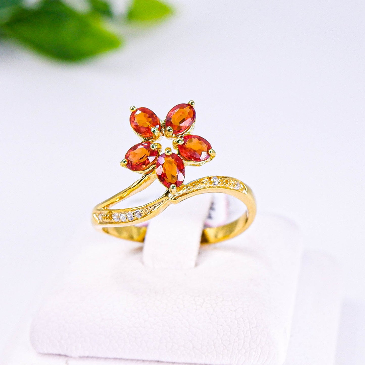 แหวนเงินแท้ 925 ฝังพลอย แซฟไฟร์ (Sapphire) + เซอร์คอน (Zircon)