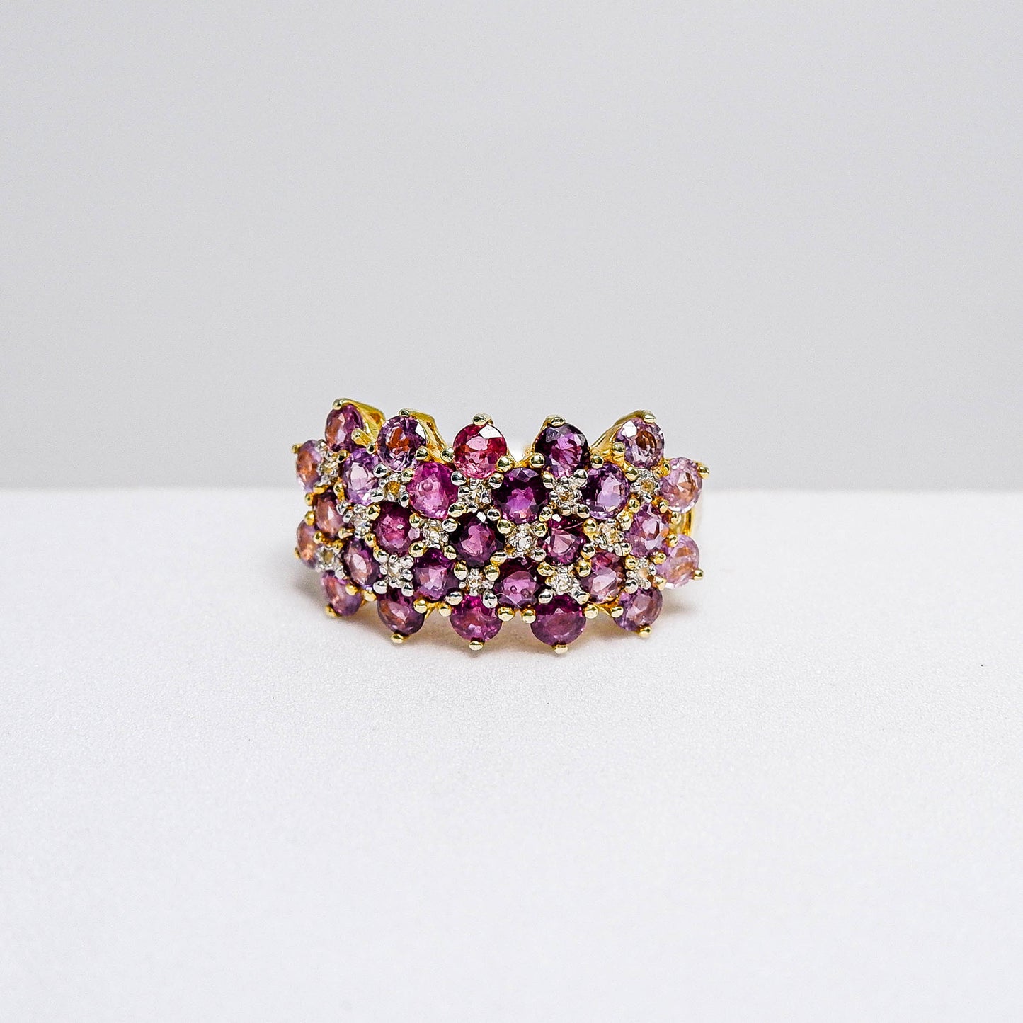 แหวนเงินแท้ 925 ฝังพลอย แซฟไฟร์ (Sapphire) + เซอร์คอน (Zircon)