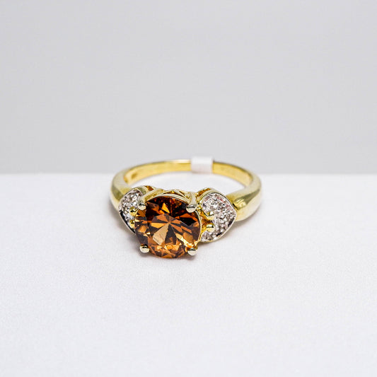 แหวนเงินแท้ 925 ฝังพลอย เพทาย (ดิบ) (Zircon) + เซอร์คอน (Zircon)