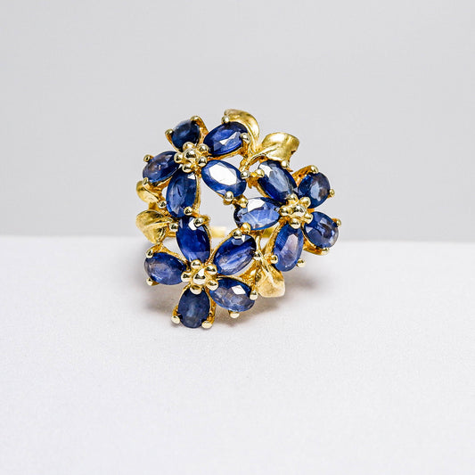แหวนเงินแท้ 925 ฝังพลอย ไพลิน (Blue Sapphire)