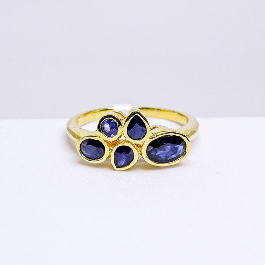แหวนเงินแท้ 925 ฝังพลอย ไพลิน (Blue Sapphire)