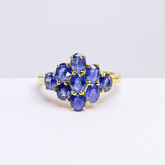 แหวนเงินแท้ 925 ฝังพลอย ไพลิน (Blue Sapphire)