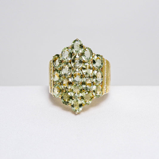 แหวนเงินแท้ 925 ฝังพลอย แซฟไฟร์ (Sapphire) + เซอร์คอน (Zircon)
