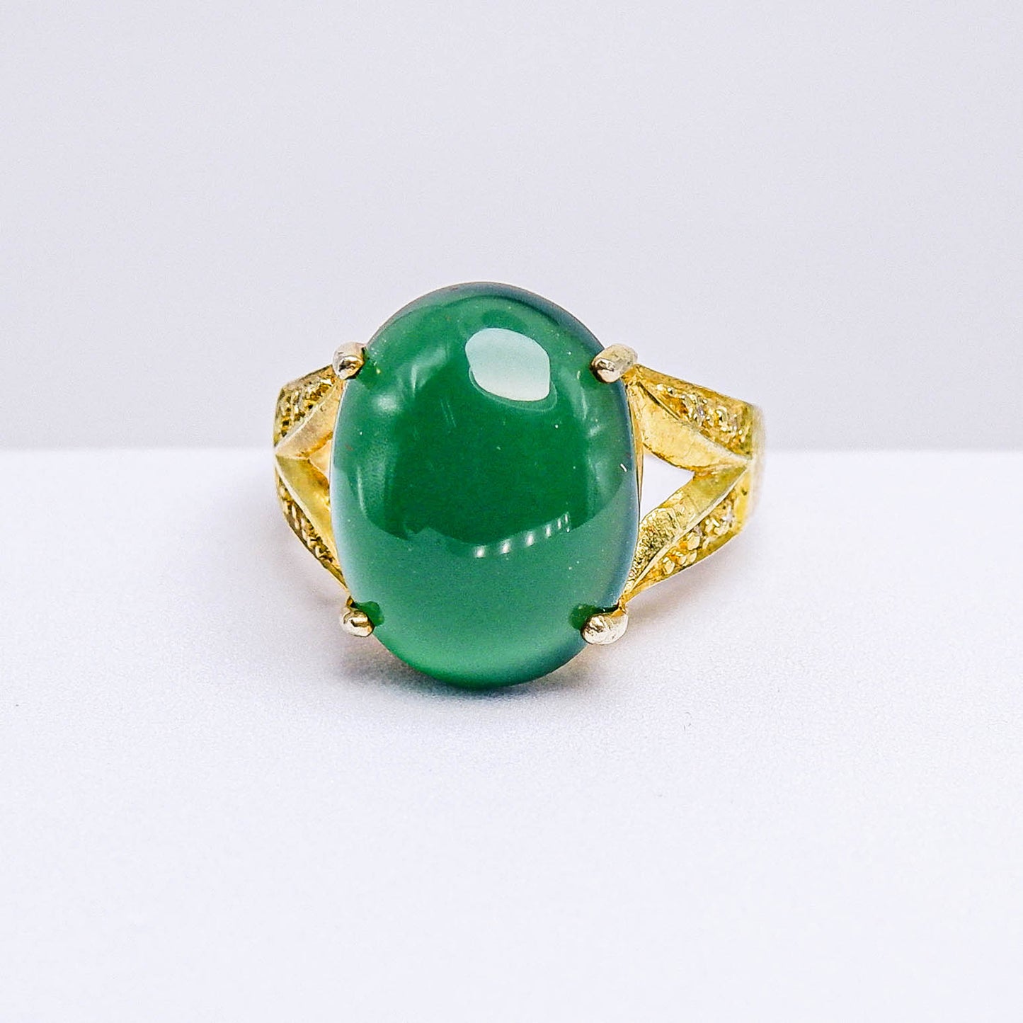 แหวนเงินแท้ 925 ฝังพลอย คาลซิโดนี (Agate) + เซอร์คอน (Zircon)