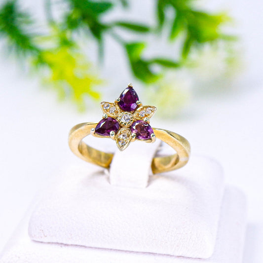 แหวนเงินแท้ 925 ฝังพลอย แซฟไฟร์ไทย (Thai Sapphire) + เซอร์คอน (Zircon)