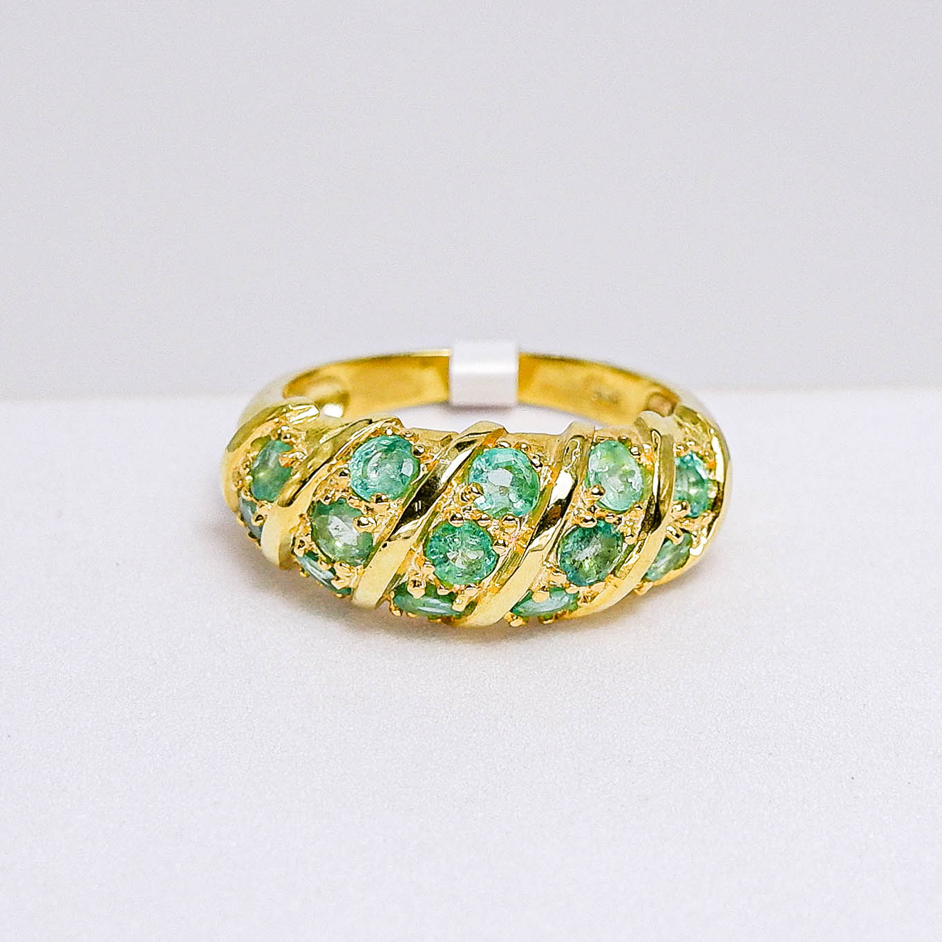แหวนเงินแท้ 925 ฝังพลอย มรกต (Emerald cut)