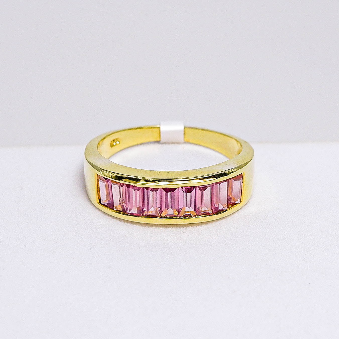 แหวนเงินแท้ 925 ฝังพลอย โรโดไลท์ (Rhodolite)