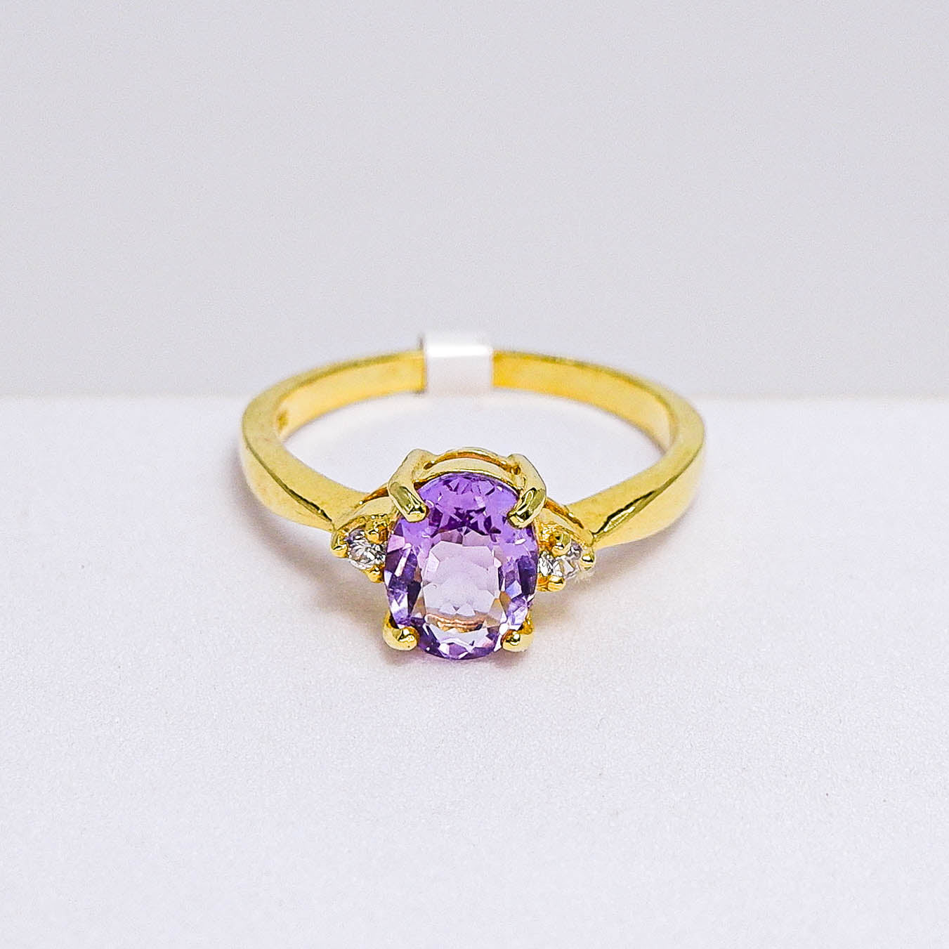 แหวนเงินแท้ 925 ฝังพลอย อเมทิสต์ (Amethyst) + เซอร์คอน (Zircon)