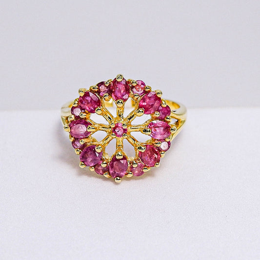 แหวนเงินแท้ 925 ฝังพลอย ทับทิมไทย (Siam Ruby)