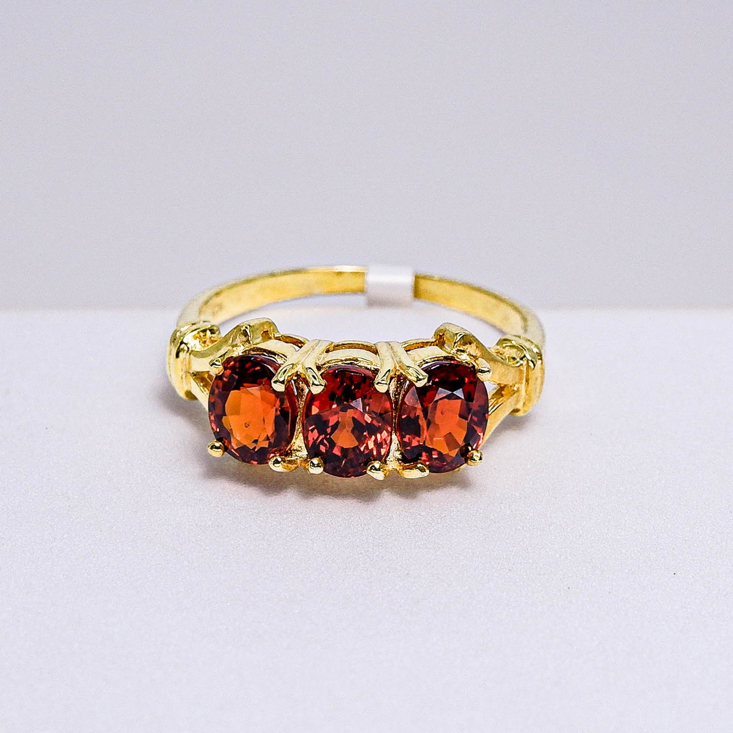 แหวนเงินแท้ 925 ฝังพลอย สเปสซาไทท์ (Spessartite Garnet)