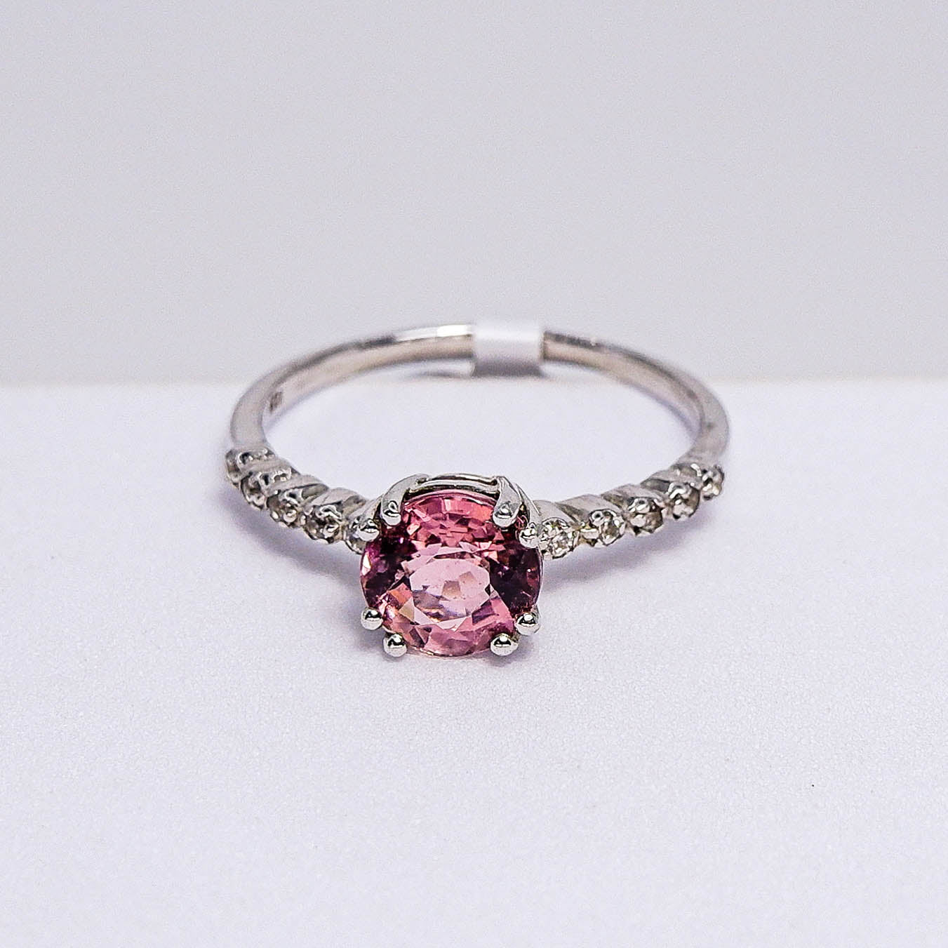 แหวนเงินแท้ 925 ฝังพลอย ทัวร์มาลีน (Tourmaline) + เซอร์คอน (Zircon)