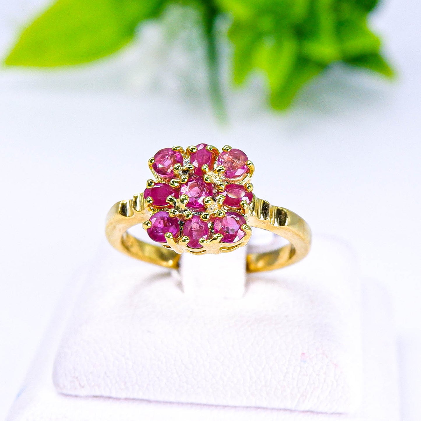 แหวนเงินแท้ 925 ฝังพลอย ทับทิมไทย (Siam Ruby)