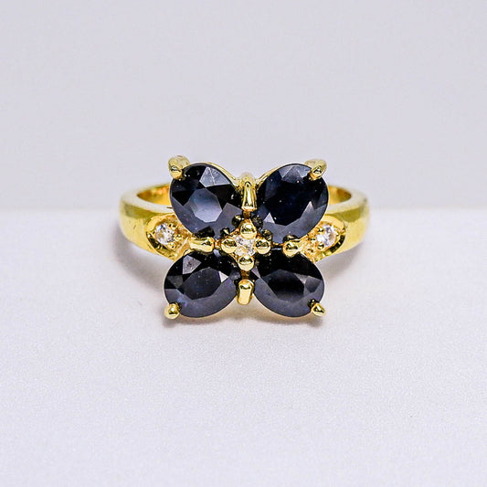 แหวนเงินแท้ 925 ฝังพลอย ไพลิน (Blue Sapphire) + เซอร์คอน (Zircon)