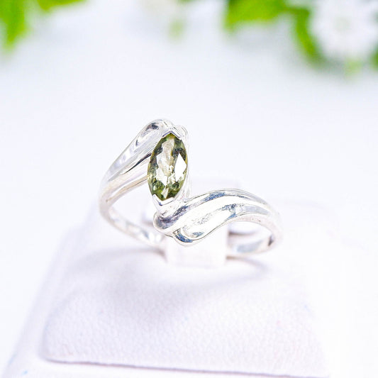 แหวนเงินแท้ 925 ฝังพลอย กรีนทัวร์มาลีน (Green Tourmaline)