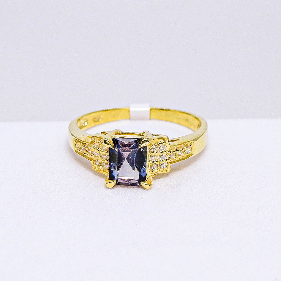 แหวนเงินแท้ 925 ฝังพลอย ทัวร์มาลีน (Tourmaline) + เซอร์คอน (Zircon)