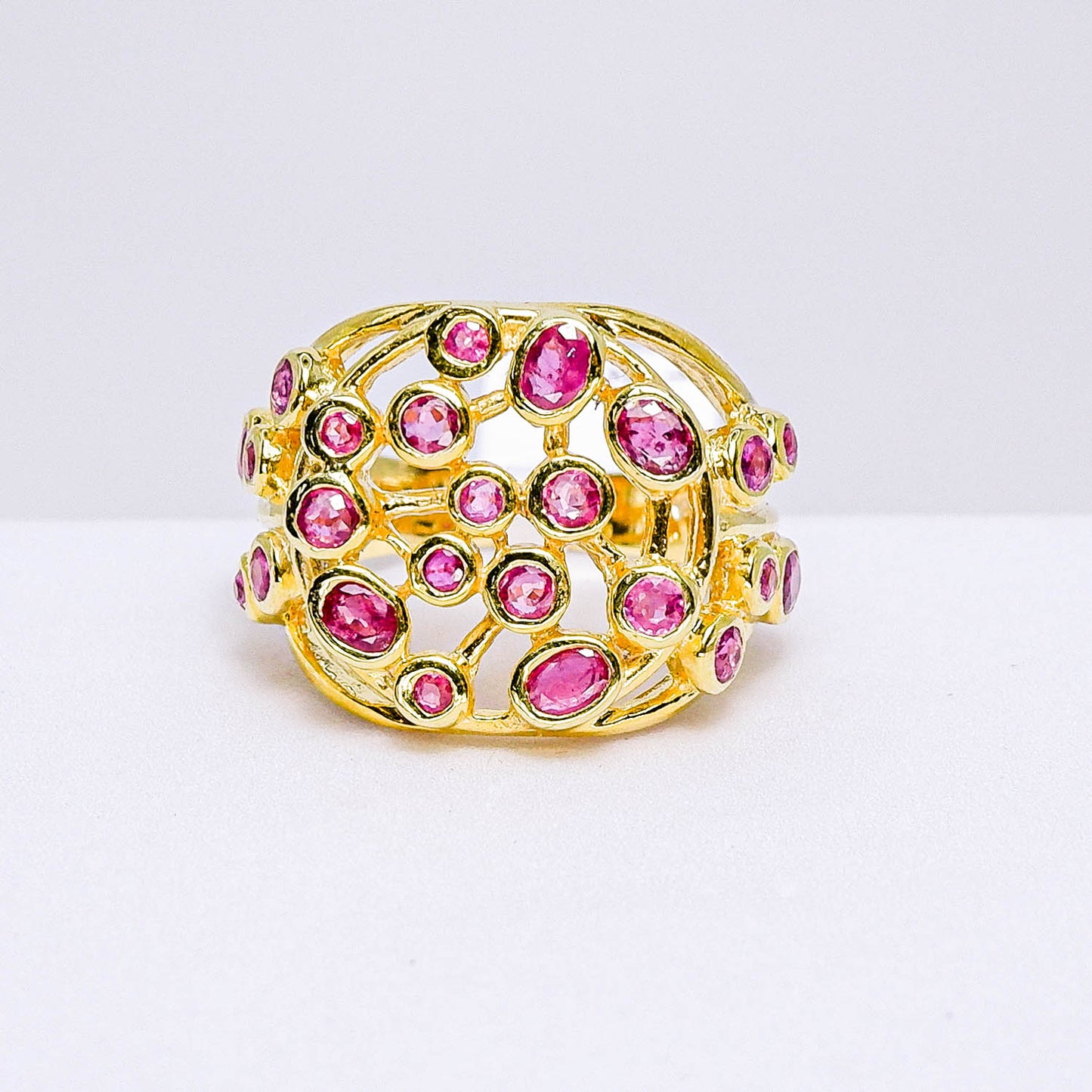 แหวนเงินแท้ 925 ฝังพลอย ทับทิมไทย (Siam Ruby)