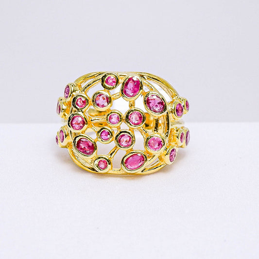 แหวนเงินแท้ 925 ฝังพลอย ทับทิมไทย (Siam Ruby)