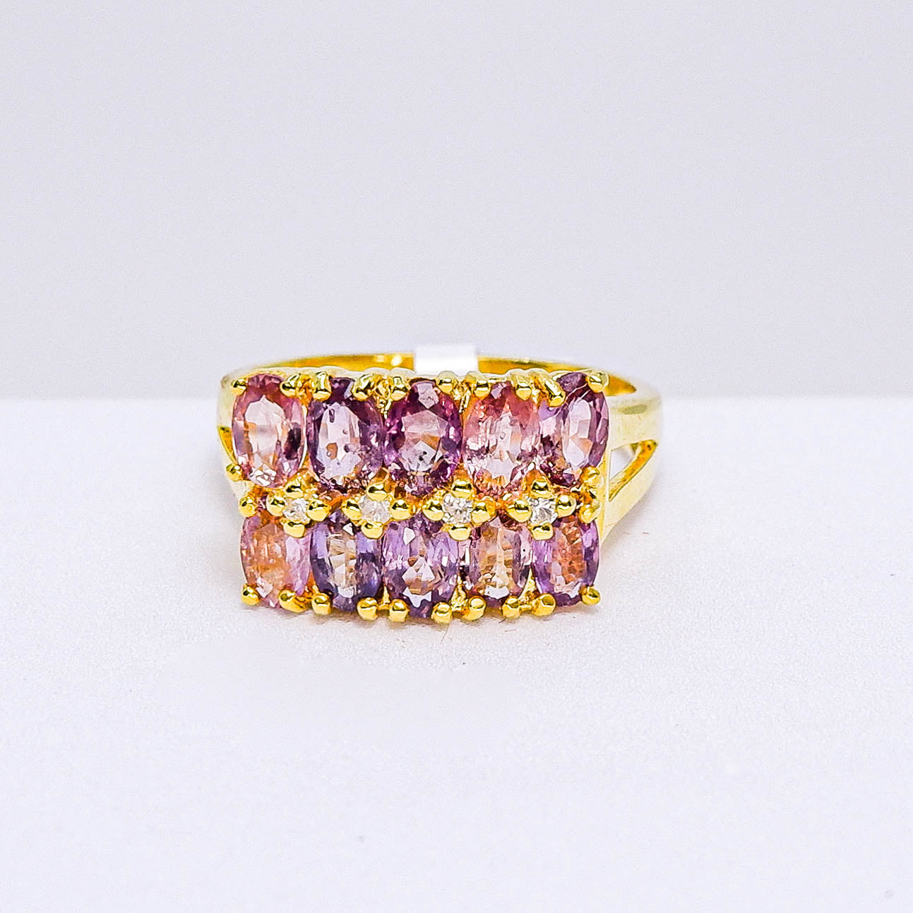 แหวนเงินแท้ 925 ฝังพลอย แซฟไฟร์ไทย (Thai Sapphire) + เซอร์คอน (Zircon)