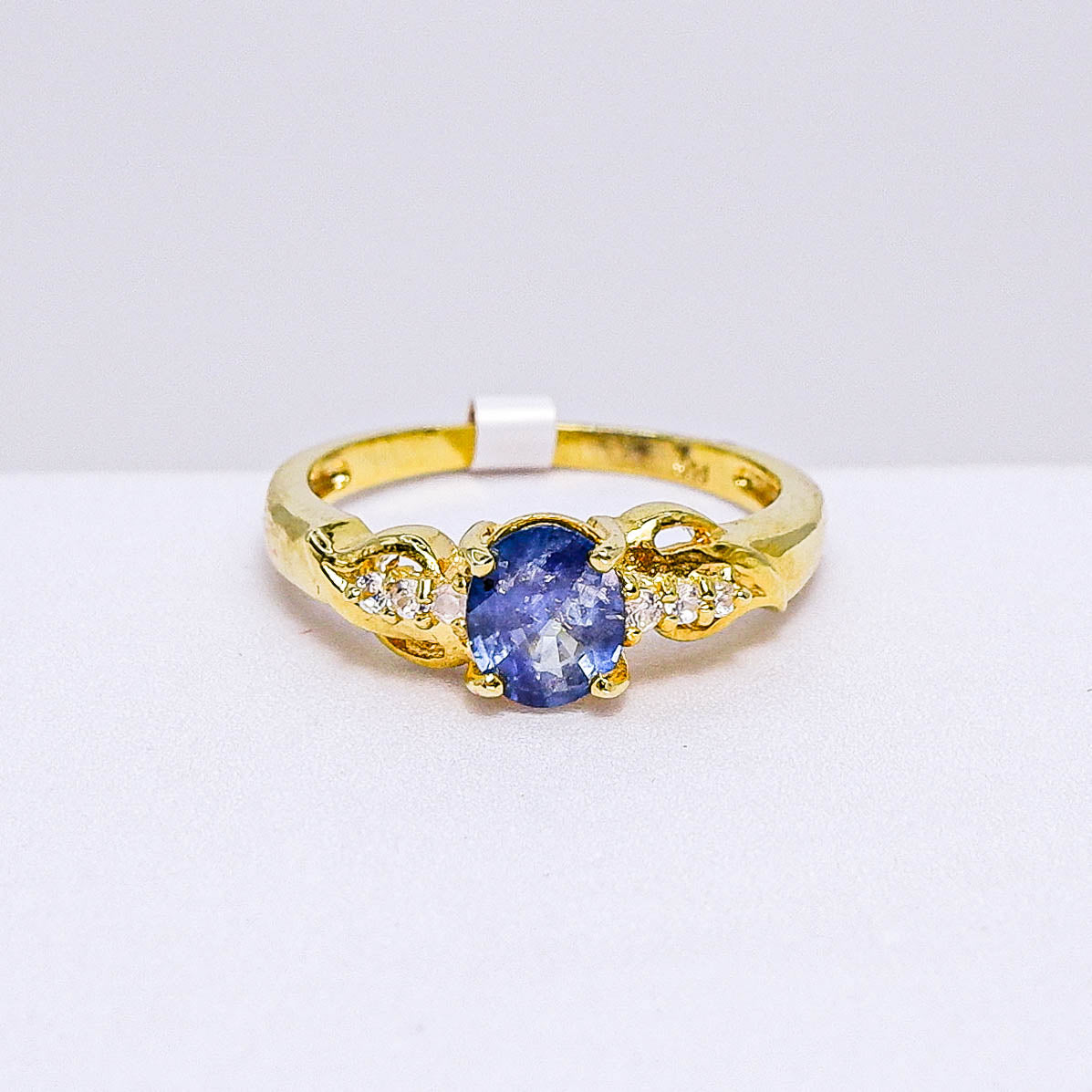 แหวนเงินแท้ 925 ฝังพลอย ไพลิน (Blue Sapphire) + เซอร์คอน (Zircon)