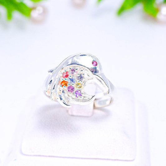 แหวนเงินแท้ 925 ฝังพลอย แฟนซีแซฟไฟร์ (Fancy Sapphire)