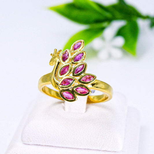 แหวนเงินแท้ 925 ฝังพลอย ทับทิมไทย (Siam Ruby)