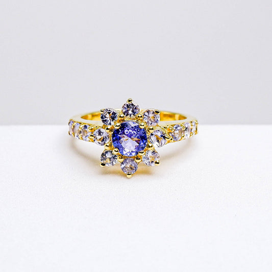 แหวนเงินแท้ 925 ฝังพลอย แทนซาไนท์ (Tanzanite)