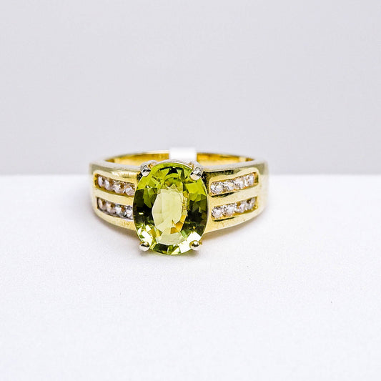 แหวนเงินแท้ 925 ฝังพลอย ทัวร์มาลีน (Tourmaline) + เซอร์คอน (Zircon)