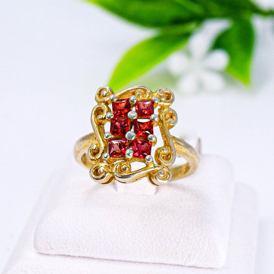 แหวนเงินแท้ 925 ฝังพลอย แทนซาเนียรูบี้ (Tanzania Ruby)