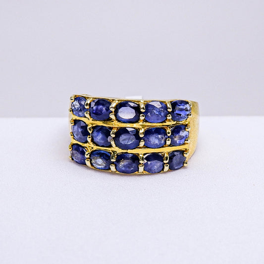 แหวนเงินแท้ 925 ฝังพลอย ไพลิน (Blue Sapphire)