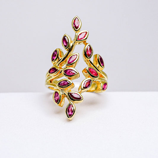 แหวนเงินแท้ 925 ฝังพลอย ทับทิมไทย (Siam Ruby)