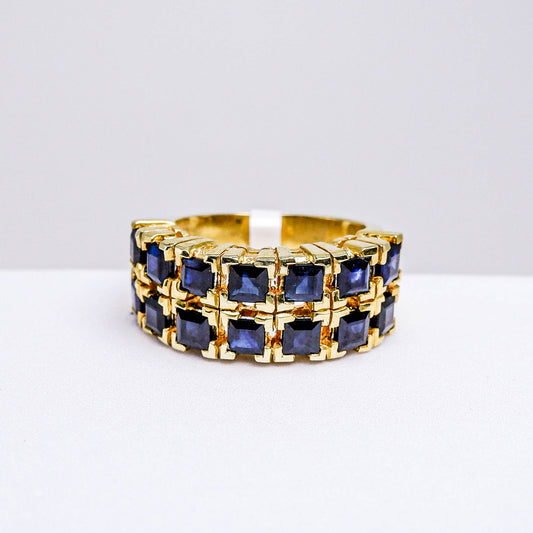 แหวนเงินแท้ 925 ฝังพลอย ไพลิน (Blue Sapphire)