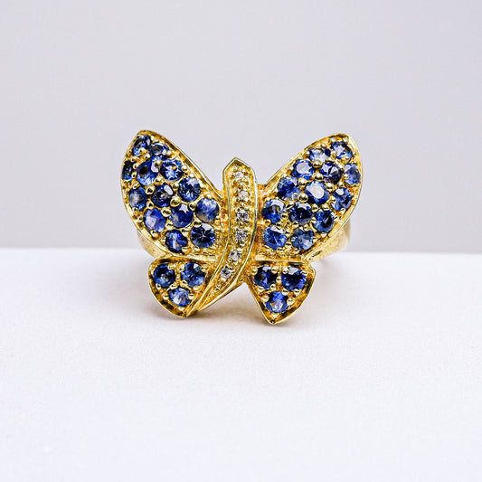 แหวนเงินแท้ 925 ฝังพลอย ไพลิน (Blue Sapphire) + เซอร์คอน (Zircon)