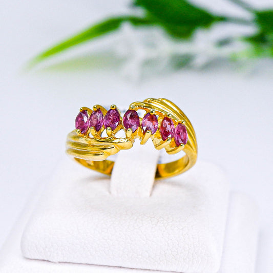 แหวนเงินแท้ 925 ฝังพลอย ทับทิมไทย (Siam Ruby)