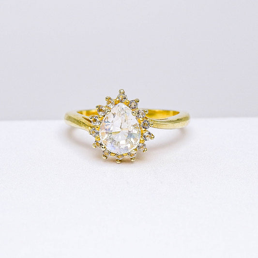 แหวนเงินแท้ 925 ฝังพลอย เรนโบว์มูนสโตน (Rainbow Moonstone) + ไวท์โทพาส (whitetopaz)