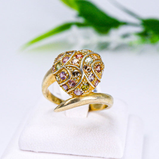 แหวนเงินแท้ 925 ฝังพลอย  แฟนซีแซฟไฟร์ (Fancy Sapphire)