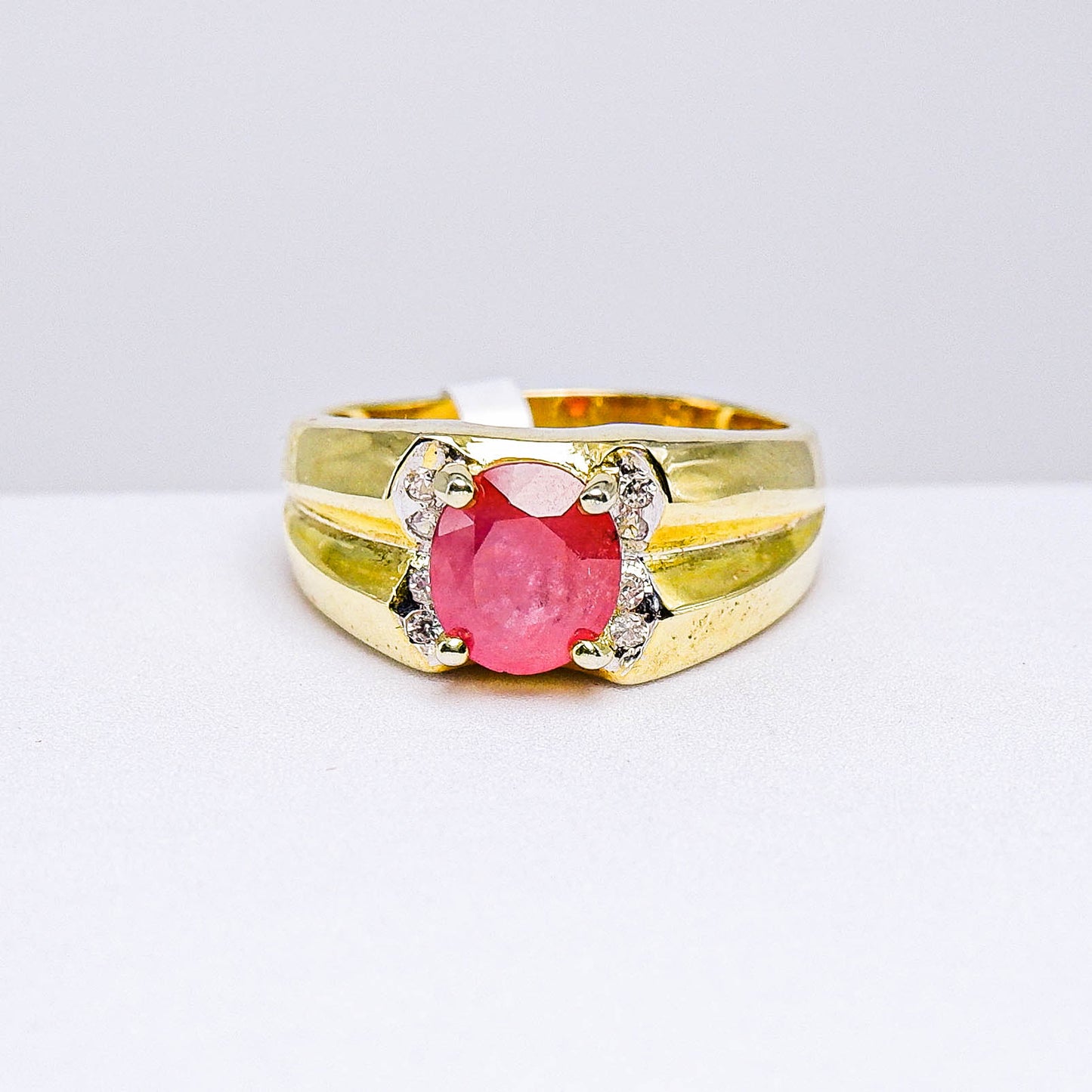 แหวนเงินแท้ 925 ฝังพลอย ทับทิมแทนซาเนีย (Tanzania Ruby) + เซอร์คอน (Zircon)