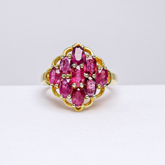 แหวนเงินแท้ 925 ฝังพลอย ทับทิมไทย (Siam Ruby)