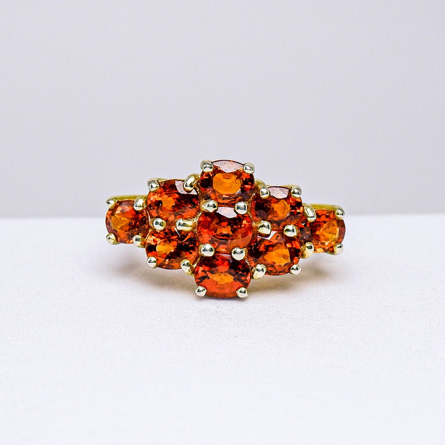 แหวนเงินแท้ 925 ฝังพลอย สเปสซาไทท์ (Spessartite Garnet)