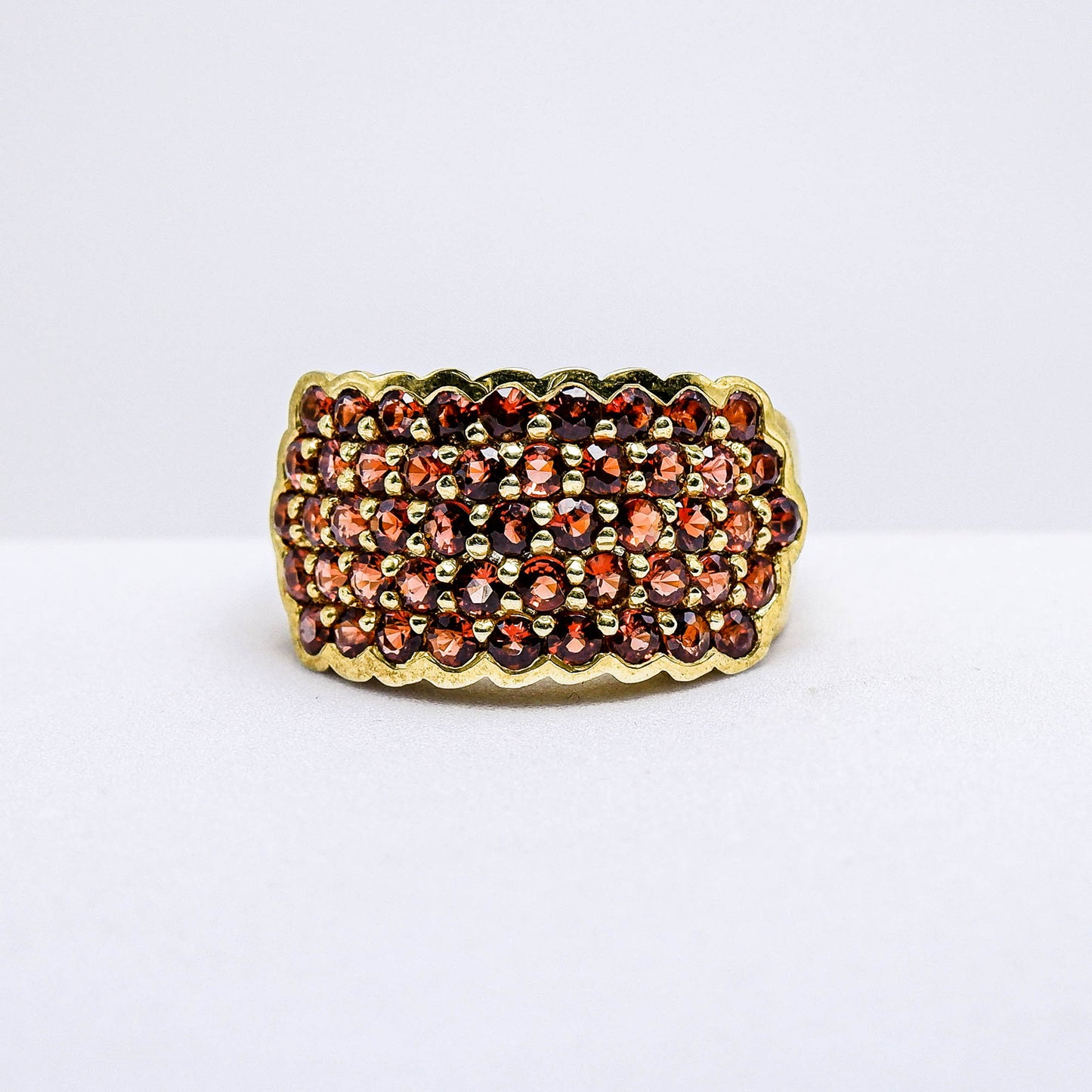 แหวนเงินแท้ 925 ฝังพลอย โกเมน (Garnet)