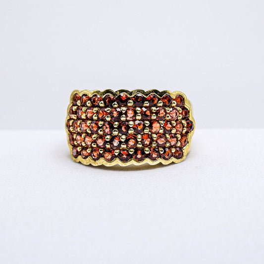 แหวนเงินแท้ 925 ฝังพลอย โกเมน (Garnet)