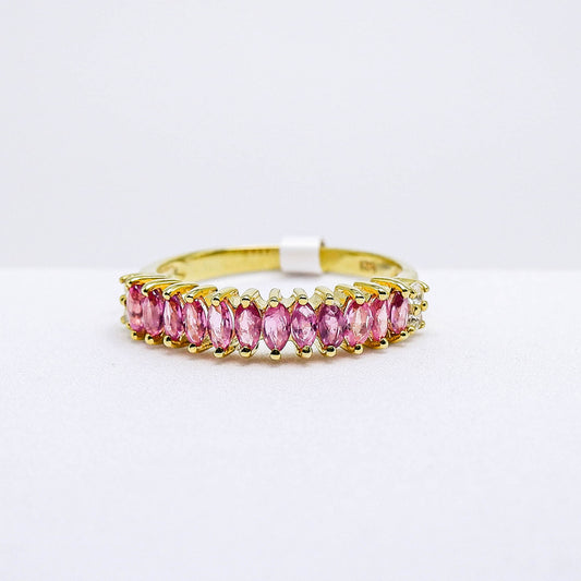 แหวนเงินแท้ 925 ฝังพลอย ทับทิมไทย (Siam Ruby) + เซอร์คอน (Zircon)
