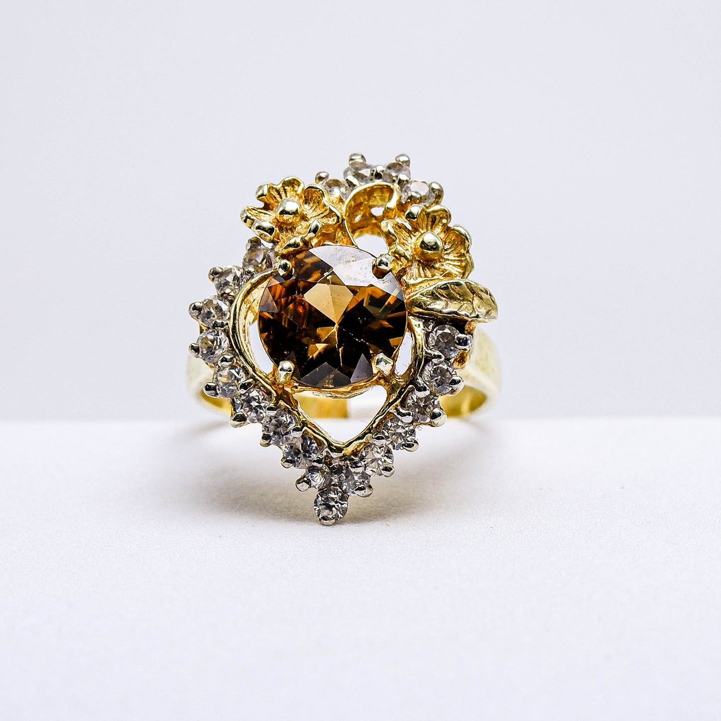 แหวนเงินแท้ 925 ฝังพลอย เพทายดิบ (Unheated Zircon) + เซอร์คอน (Zircon)