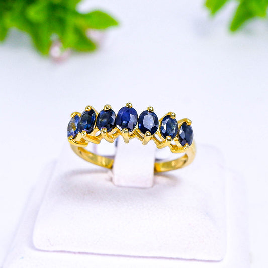 แหวนเงินแท้ 925 ฝังพลอย ไพลิน (Blue Sapphire)