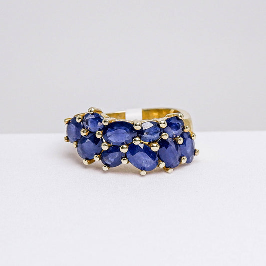 แหวนเงินแท้ 925 ฝังพลอย ไพลินมาบีร่า (Mabira Blue Sapphire)