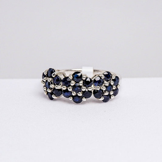 แหวนเงินแท้ 925 ฝังพลอย ไพลิน (Blue Sapphire)