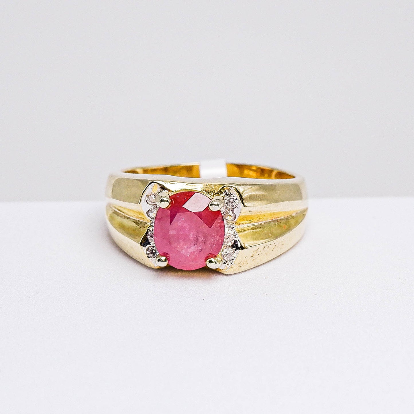 แหวนเงินแท้ 925 ฝังพลอย ทับทิมแทนซาเนีย (Tanzania Ruby) + เซอร์คอน (Zircon)