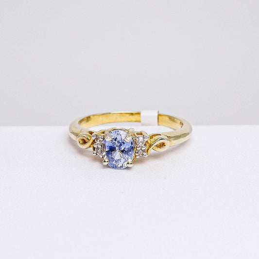 แหวนเงินแท้ 925 ฝังพลอย ซีลอน (Ceylon) + เซอร์คอน (Zircon)